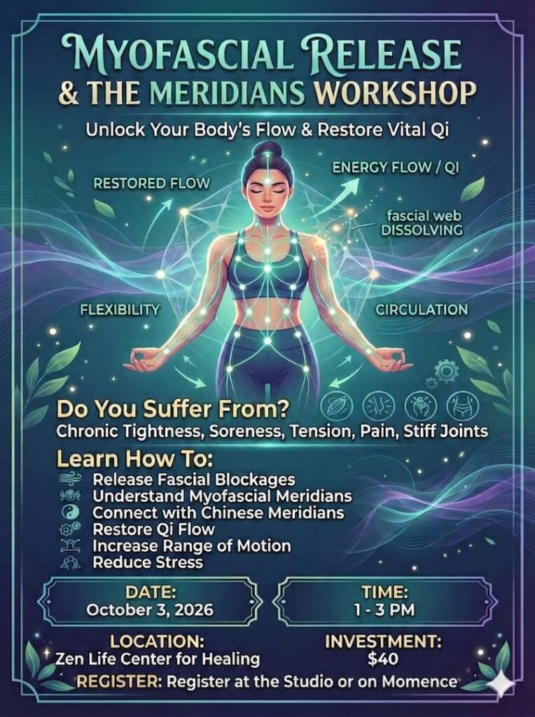 Myofascial Release and the Meridians workshop banner